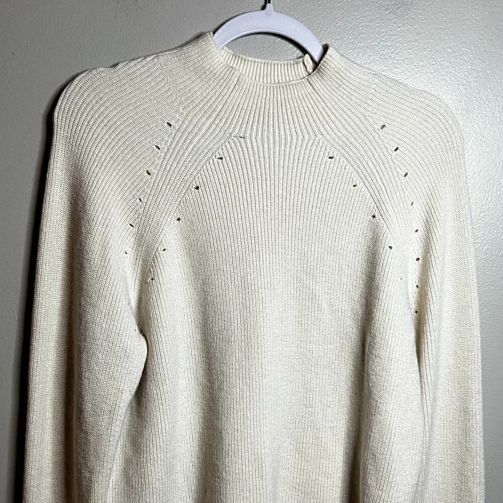 & Other Stories Mock Neck Sweater in Cream Size M